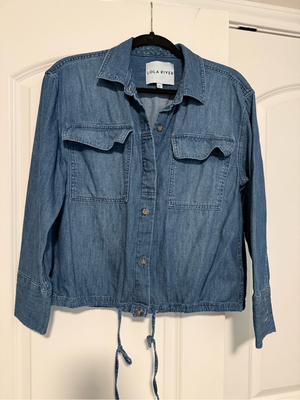 Women's Denim Utility Jacket - Blue